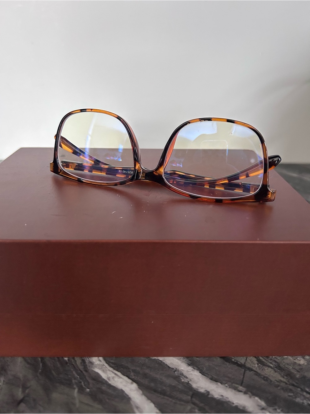 Women's Tortoiseshell Square Blue Light Glasses - Classic Brown